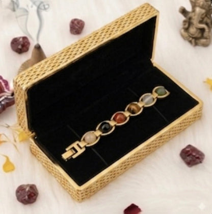 Rinmukteshwar Siddh Metal Dhan Yog™ Bracelet (Gold Plated): Lab Certified, Customised & Energized Bracelet for Man & Women
