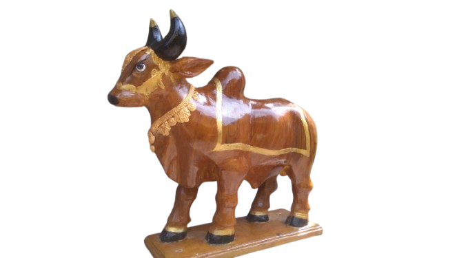 wooden bull handicrafted
