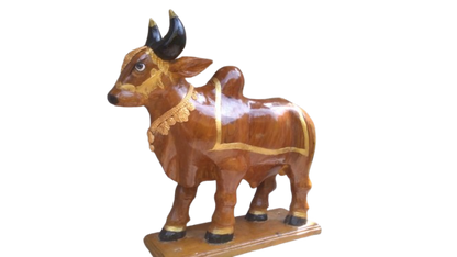 wooden bull handicrafted