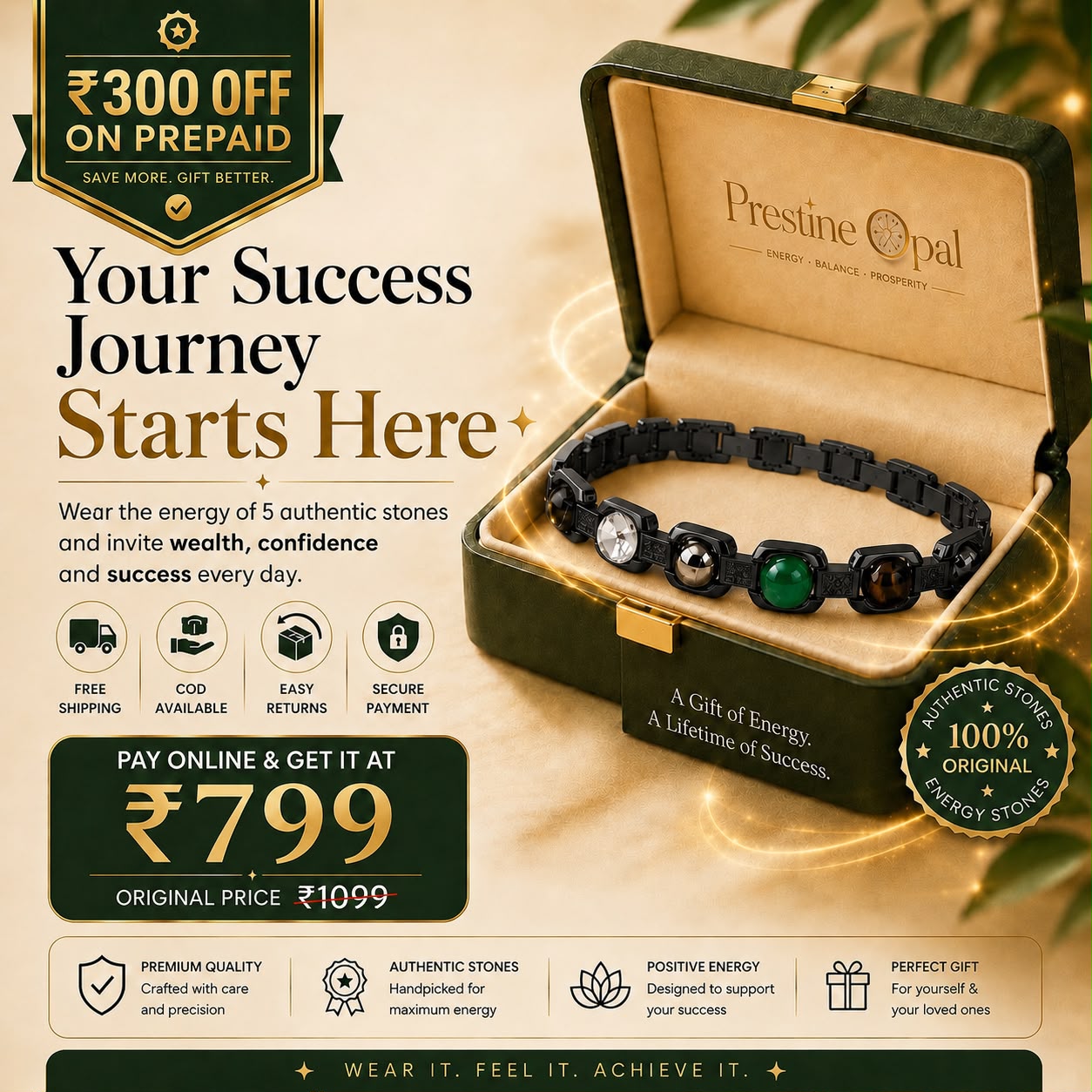 Rinmukteshwar Siddh Metal Dhan Yog™ Bracelet (Matte Black): Lab Certified, Customised & Energized Bracelet for Man & Women
